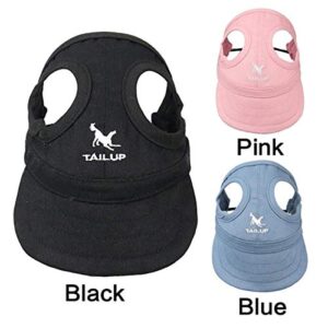 CHDHALTD Outdoor Pet Baseball Cap,Canvas Casual Dog Visor Cap Sun Protection Hats with Ear Holes for Puppy Dog Hats Costume Accessories(XL Pink)