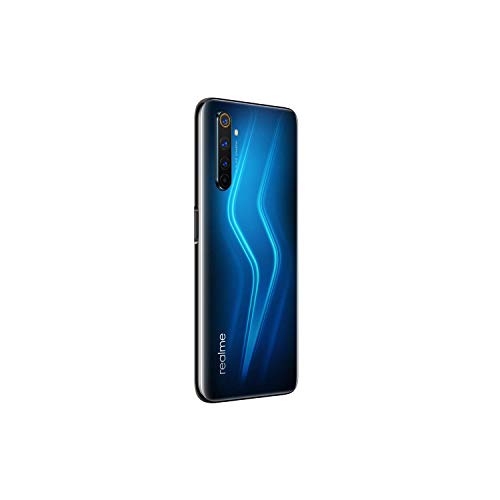 Realme 6 Pro (128GB, 6GB) 6.6" 90Hz Display, 30W Fast Charge, Snapdragon 720G, GSM Unlocked Global 4G LTE (T-Mobile, AT&T, Metro) International Model RMX2063 (128GB SD Bundle, Lightning Blue)