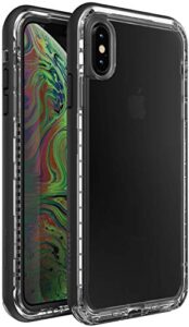 lifeproof next series case for iphone xs max - non-retail packaging - black crystal