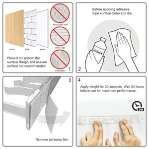 CAXXA 20 Clear Adhesive Spice Gripper Strip Clips, Spice Rack Dispenser, Kitchen Cabinet Holder, 4 Strips, Holds 20 Jars