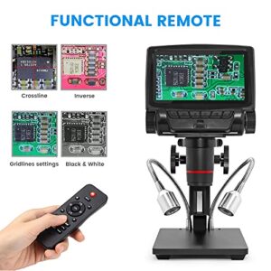 HDMI Digital Microscope for Adults, LINKMICRO LM301 260X 1080P Soldering Electronic Microscope with 5" IPS Screen, UV Filter PCB Repairs SMT SMD Tool, Windows Compatible