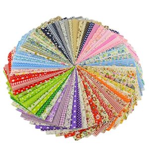 liuqingwind 50pcs 10 x 10cm floral cotton cloth bag doll clothes diy sewing accessories sewing tissue to patchwork,quilting squares bundles random