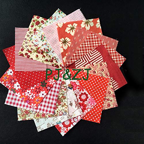 liuqingwind 50Pcs 10 x 10cm Floral Cotton Cloth Bag Doll Clothes DIY Sewing Accessories Sewing Tissue to Patchwork,Quilting Squares Bundles Random