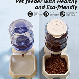 QLING Pet Feeder Food Dispenser Automatic for Dogs Cats, 100% BPA-Free, Gravity Refill, Easily Clean, Self Feeding for Small Large Pets Puppy Kitten Rabbit Bunny…