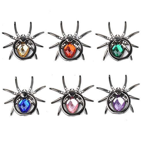 GSHOPVV Set of 6 Spider Cell Phone Ring Holder Stand Adjustable Universal Finger Alloy Ring Holder for iPhone