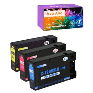 3 pack maxify 1200 ink cartridges replacement for canon pgi-1200 1200xl ink cartridges works with canon maxify mb2720 mb2120 mb2320 mb2020 mb2050 mb2350 printer