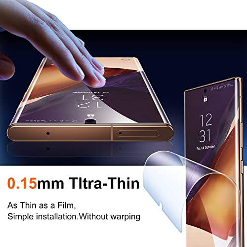 UniqueMe [2+2 Pack Compatible with Samsung Galaxy Note 20 Ultra 6.9 inch Soft TPU Screen Protector 【Not Glass】 and Camera Lens Protector,HD Clarity [Case Friendly][Bubble Free] [Anti-slip tool]