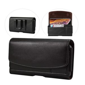 extra large cell phone holster case belt clip pu leather pouch holder for samsung galaxy s23 ultra s22 ultra s21ultra note 20 ultra a14 a12 a13 a03s a23, moto g power 2022 g pure pixel 6 pro nord n200
