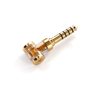 DD ddHiFi DJ44AG 2.5mm Balanced Female to 4.4mm Male Earphone Dongle with 24k Gold Plated Copper Plug, The Upgraded Gold Version of Audio Jack Adapter