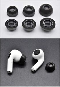 zotech fit in case replacement 3 pairs memory foam ear tips for apple airpods pro 1st & 2nd gen (s/m/l)