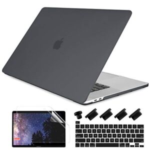 dongke for macbook pro 13 inch case 2022 2021 2020 release model: a2338 m2/m1 a2251 a2289, plastic hard shell case & keyboard cover only compatible with macbook pro 13 touch bar, matte black