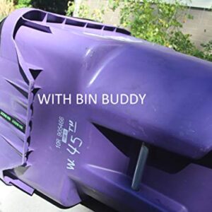 Bin Buddy - Garbage/Trash Can Strap Prevents Wind from Scattering Trash/Recycling - Automatically releases for Trash Truck - 2 pack