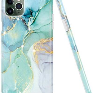 luolnh Compatible with iPhone 11 Pro Case,iPhone 11 Pro Marble Case,Marble Design Shockproof Flexible Soft Silicone Rubber TPU Bumper Cover Skin Case for iPhone 11 Pro 5.8 inch 2019 -Abstract Mint