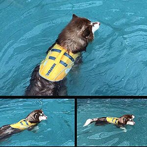 ZHYING Dog Life Vest Jackets,Adjustable Pet Vest Swimsuit,Pet Costume Swimming Clothes Apparel,for Small, Middle, Large Size Dogs