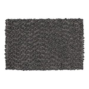 addison rugs boulder cobblestone wool area rug, 2' x 3', steel