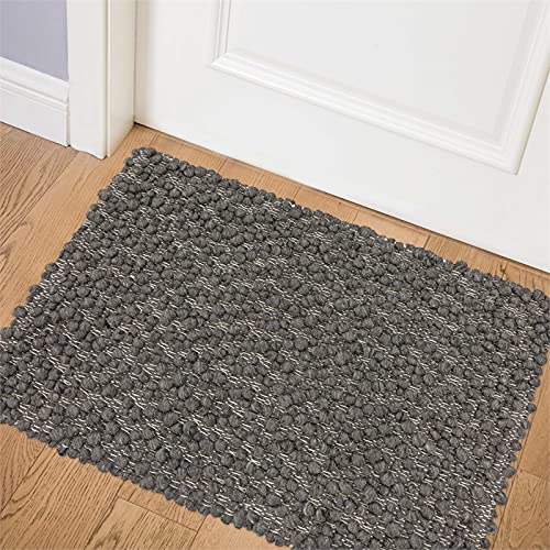 Addison Rugs Boulder Cobblestone Wool Area Rug, 2' x 3', Steel