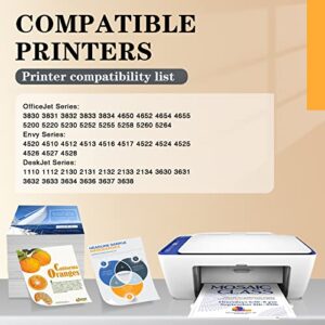 Clorisun Remanufactured 63 63XL Ink Cartridge Replacements for HP 63 63XL Officejet 3830 4650 4652 4655 5255 5258 5200 Envy 4520 4512 4516 DeskJet 1112 2132 3630 3632 Printer (2 Black)