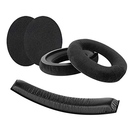 Geekria Earpad + Headband Compatible with Sennheiser HD380 PRO HD380 PC350 Game Zero Headset Headphone Replacement Ear Pad + Headband Pad/Ear Cushion + Headband CushionEarpads Repair Parts