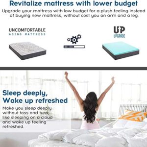 Nelaukoko 3 Inch Twin Memory Foam Mattress Topper, Single Topper Ventilated Gel Foam Mattress Pad,Single Size Foam Topper for Single Bed