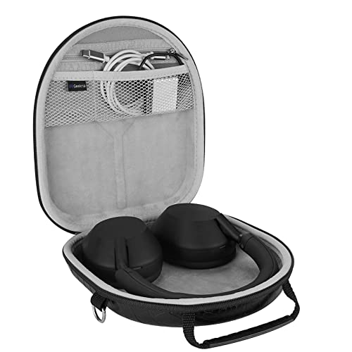 Geekria Shield Headphones Case Compatible with Sony WHCH520, WHCH710N, WHCH700N, WHXB900N, WH1000XM5, WH1000XM4, MDRM1ST Case, Replacement Hard Shell Travel Carrying Bag with Cable Storage (Black)