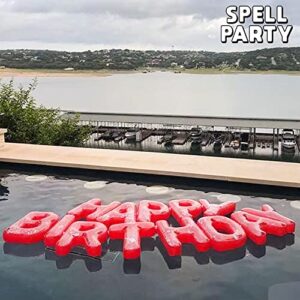 Pool Party Decorations Happy Birthday Pool Floats – Large Floating Letters Pool Party Decorations for Kids Birthday Party Decorations, Perfect for Summer Party Decor Birthday Banner Backdrop 