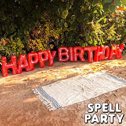 Pool Party Decorations Happy Birthday Pool Floats – Large Floating Letters Pool Party Decorations for Kids Birthday Party Decorations, Perfect for Summer Party Decor Birthday Banner Backdrop 