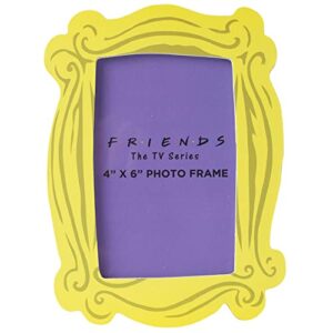 silver buffalo friends yellow frame photo frame, 4 x 6 inches