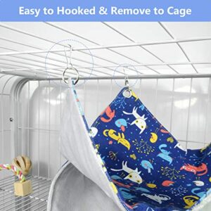 WBYJ Rat Hammock Bed Small Pet Cage Hammock, Soft Ferret Hammock,Small Animal Cage Accessories Double Bunkbed Hideouts Cave for Guinea Pig Ferret Squirrel Gerbil Rat Chinchilla Bunny Kitten