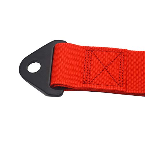 Spocoro Car Racing Tow Strap,Front or Rear Bumper Tow Strap Red (Pack of 1)