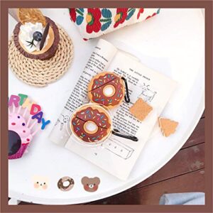 Mulafnxal for Airpods 1&2 Case, Cute 3D Funny Cartoon Food Soft Silicone Protective Airpod Cover, Stylish Fun Cool Design Shockproof Skin, Fashion Cases for Girls Kids Teens Boys Air pods (Donuts)