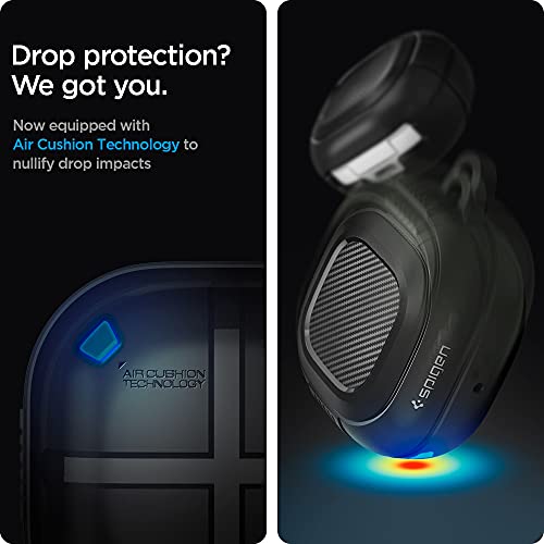 Spigen Rugged Armor Designed for Galaxy Buds2 Pro Case (2022) / Galaxy Buds 2 Case (2021) / Galaxy Buds Pro Case (2021) / Galaxy Buds Live Case (2020) - Matte Black