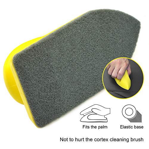 2-Pack Nanometer Scratch Free Car Interior Cleaning Brushes Easy Handle Leather Brush for Car Dashboand Seat Window, Sofa, Furniture, Bags, Shoes Cleaning and Care, Suit for Leather, Vinyl, Fabric