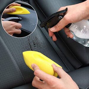 2-Pack Nanometer Scratch Free Car Interior Cleaning Brushes Easy Handle Leather Brush for Car Dashboand Seat Window, Sofa, Furniture, Bags, Shoes Cleaning and Care, Suit for Leather, Vinyl, Fabric