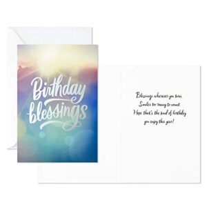 Hallmark Religious Birthday Cards Assortment (Birthday Blessings, 12 Cards and Envelopes)