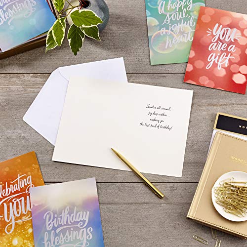 Hallmark Religious Birthday Cards Assortment (Birthday Blessings, 12 Cards and Envelopes)