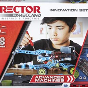 Meccano Erector, Advanced Machines Innovation Set, S.T.E.A.M. Building Kit with Real Motor