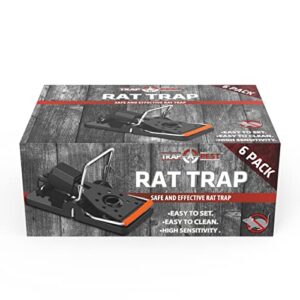 Trap A Pest Humane Rat Trap- Large Rat Traps That Work - Reusable Rat Traps Indoor - Easy to Use Large Rat Traps Outdoor with Instant Humane Kill - Best Rat Trap & Rodent Trap (6 Pack)
