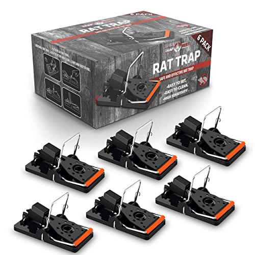 Trap A Pest Humane Rat Trap- Large Rat Traps That Work - Reusable Rat Traps Indoor - Easy to Use Large Rat Traps Outdoor with Instant Humane Kill - Best Rat Trap & Rodent Trap (6 Pack)