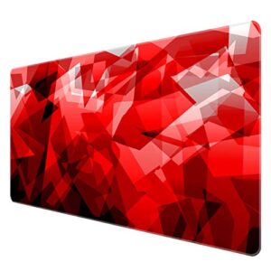 benvo extended mouse pad large gaming mouse pad- 35.4x15.7x0.12 inch computer keyboard mouse mat non-slip mousepad rubber base and stitched edges for game players, office, study, irregular pattern