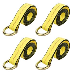 ocpty 4 x lasso straps wrecker car hauler truck tow dolly tire wheel tie down strap yellow (2in. x 8ft.)