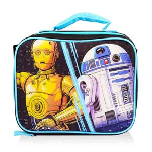 Star Wars Backpack with Lunchbox Set for Boys Kids ~ 3 Pc Bundle with Deluxe 16" Classic Star Wars Backpack, Insulated Lunch Bag, And Stickers (Star Wars School Supplies)