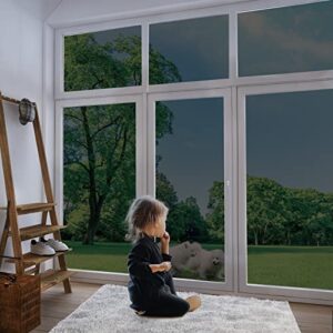 bofeifs Window Privacy Film One Way: Window Tinting Film for Home Static Cling, Mirror Reflective Window Film Daytime Privacy See Out Not in, Anti-UV Heat Control Window Film 17.7 Inch x 6.5 Feet