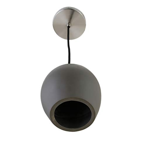 Amazon Basics Poly Globe Pendant Light - 6" x 6" x 30", Brushed Nickel