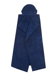 pop shop plush hooded throw blanket with pocket, 50"x60" + hood, blue