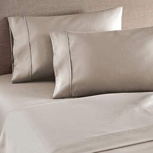 Adriana Tivoli 400 TC Cotton Pillowcase Set Extra-Long Staple Sateen Weave 100% Cotton from (Grey, King Size)