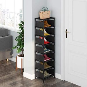 Tribesigns Vertical Shoe Rack, Narrow Shoe Shelf, Slim Shelf for Shoes, Thin Shoe Rack for Small Space, Tall Narrow Shoes Shelf