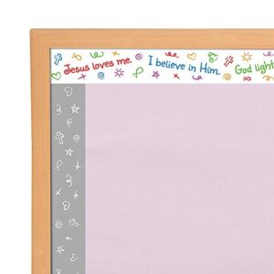 double-sided religious messaging bulletin board borders - educational - 12 pieces