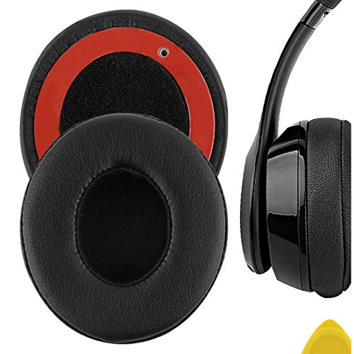 Geekria QuickFit Replacement Ear Pads for Beats Solo2 Wired, Solo2.0 Wired (B0518) Headphones Earpads, Headset Ear Cushion Repair Parts (Black)