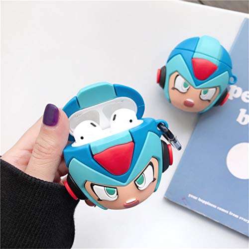 Mulafnxal for Airpod 1&2 Case, Cute 3D Funny Cartoon Soft Silicone Protective Air pods Cover, Fun Cool Design Shockproof Skin, Anime Fashion Accessories Cases Teens Boys Kids for Airpods (Rockiman)