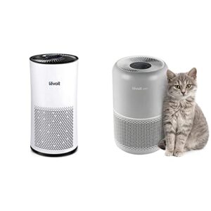 levoit air purifier for home large room with h13 true hepa filter & air purifiers for home allergies and pets hair, h13 true hepa filter for bedroom, 24db filtration with arc formula, core p350, gray